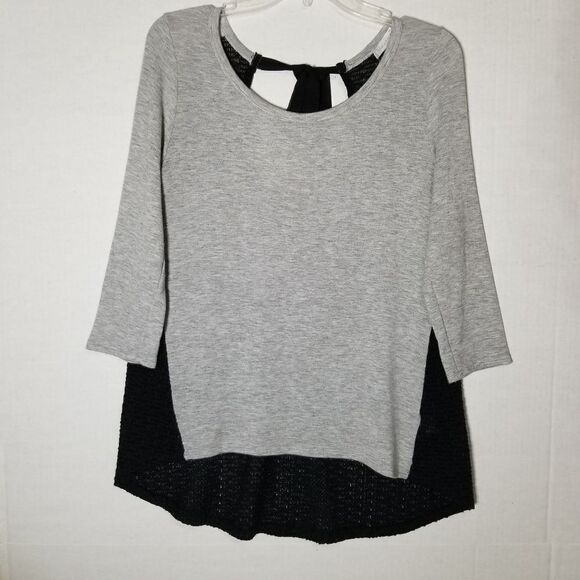 Gawdy Me Gray & Black Hi-Low Knit Top‎ - Picture 1 of 9